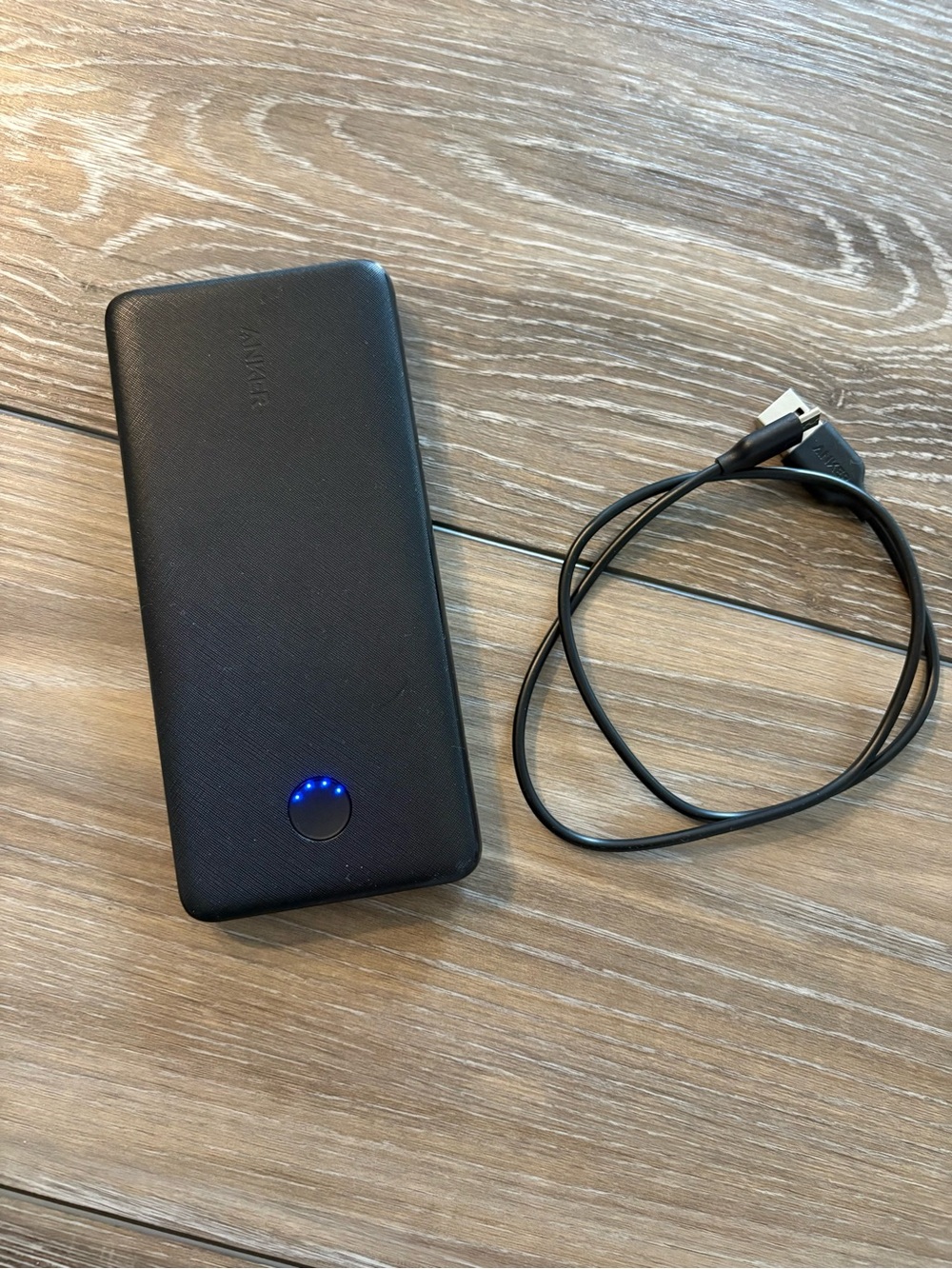 Anker Black Portable Power Bank with USB-C Cable
